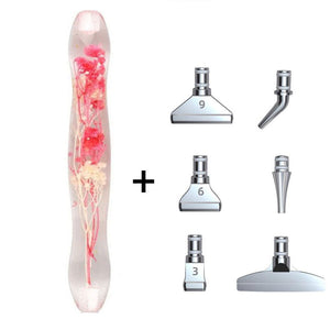Premium Ergonomische Pen Diamond Painting met Roze Bloemen