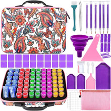 Afbeelding in Gallery-weergave laden, Diamond Painting Bloemen Etui met 70 Potjes + Accessoires