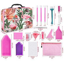 Afbeelding in Gallery-weergave laden, Diamond Painting Flamingo Etui met 70 Potjes + Accessoires