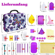 Afbeelding in Gallery-weergave laden, Diamond Painting Etui Vlinder met 70 Compartimenten + Accessoires