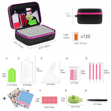 Afbeelding in Gallery-weergave laden, Diamond Painting tas Roze met 120 Potjes + Accessoires