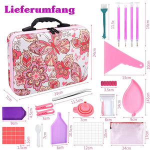 Diamond Painting Etui Vlinders met 60 Vakken + Accessoires