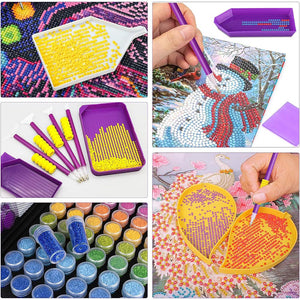 Diamond Painting Etui Vlinders met 70 Vakken + Accessoires