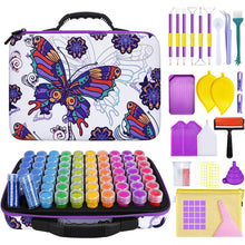 Afbeelding in Gallery-weergave laden, Diamond Painting Etui Vlinders met 70 Vakken + Accessoires