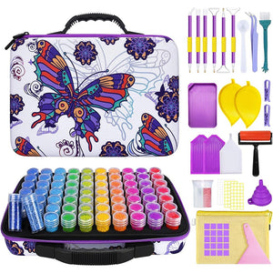 Diamond Painting Etui Vlinders met 70 Vakken + Accessoires