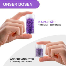 Afbeelding in Gallery-weergave laden, Paarse Diamond Painting Etui met 120 Potjes + Accessoires