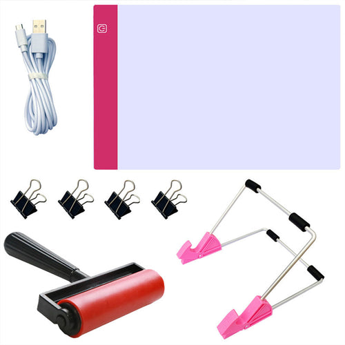 LED Pad Diamond Painting Roos + Accessoires A4