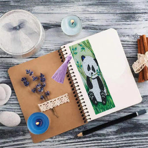 Diamond Painting Boekenlegger Panda
