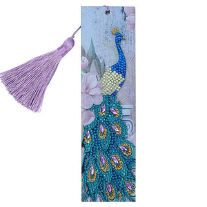 Diamond Painting Bladwijzers met Pauw