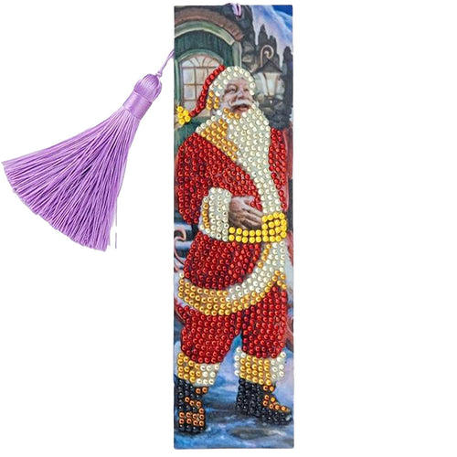 Diamond Painting Bladwijzers met Kerstman