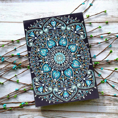 Cahier Diamond Painting Blauwe Diamanten