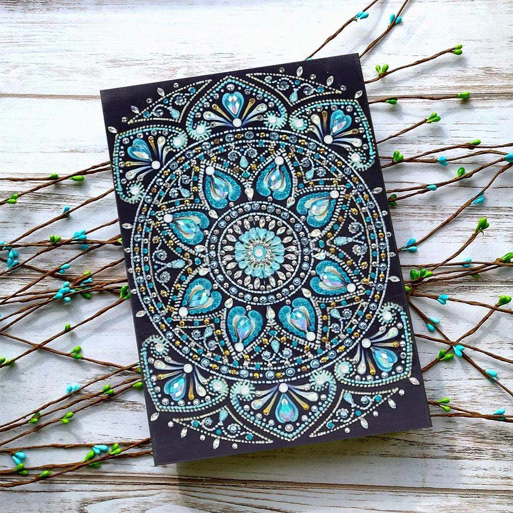 Cahier Diamond Painting Blauwe Diamanten