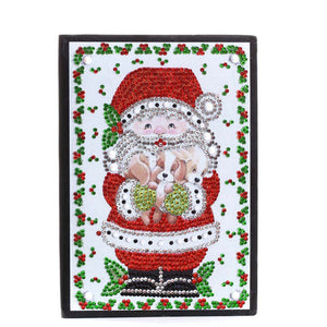 Diamond Painting Boek Kerstman met Puppies