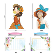 Afbeelding in Gallery-weergave laden, Diamond Painting Notitiehouder Vrouwen met Set van 2 Stuks
