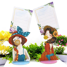 Afbeelding in Gallery-weergave laden, Diamond Painting Notitiehouder Vrouwen met Set van 2 Stuks