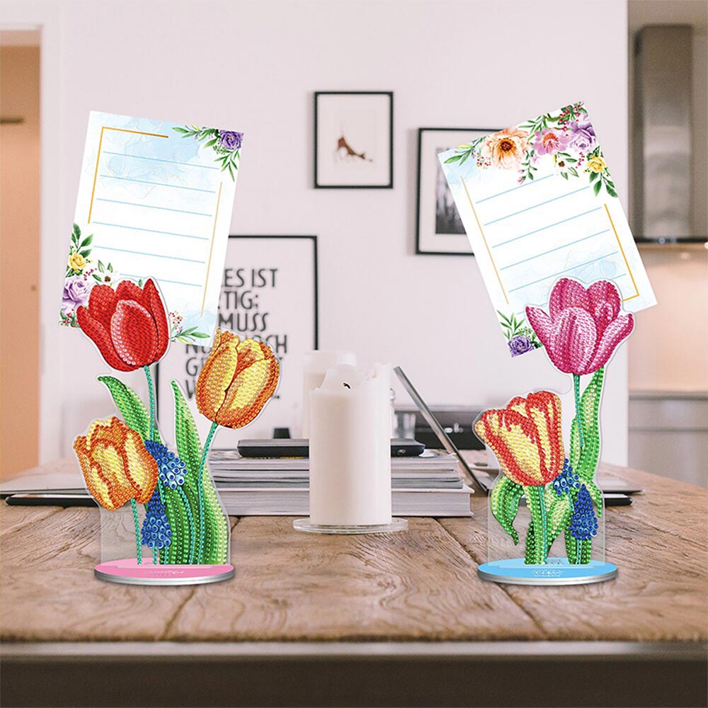 Diamond Painting Notitiehouder Tulpen 2 Stuks