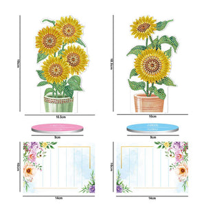 Diamond Painting Notitiehouder Zonnebloemen 2 Stuks