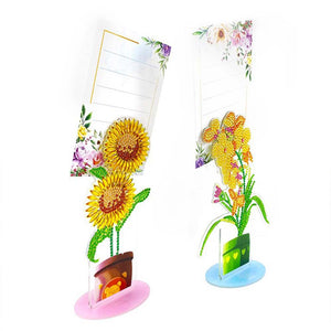 Notitiehouder Diamond Painting Bloemen 2 Stuks