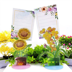 Notitiehouder Diamond Painting Bloemen 2 Stuks