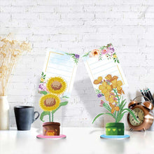 Afbeelding in Gallery-weergave laden, Notitiehouder Diamond Painting Bloemen 2 Stuks