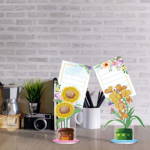 Notitiehouder Diamond Painting Bloemen 2 Stuks