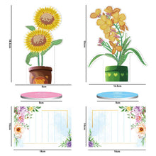 Afbeelding in Gallery-weergave laden, Notitiehouder Diamond Painting Bloemen 2 Stuks
