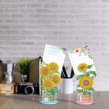 Afbeelding in Gallery-weergave laden, Diamond Painting Notitiehouder Zonnebloemen 2 Stuks
