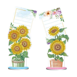 Diamond Painting Notitiehouder Zonnebloemen 2 Stuks