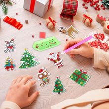 Afbeelding in Gallery-weergave laden, Diamond Painting Sleutelhangers Kerst 11 Stuks