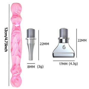 Diamond Painting Pen Golven Roze met Stalen Puntjes