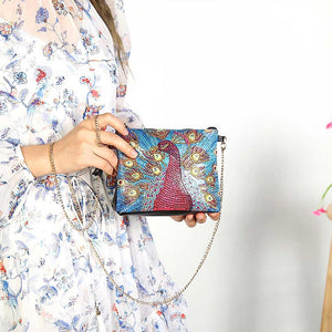 Tas Diamond Painting Rode Pauw