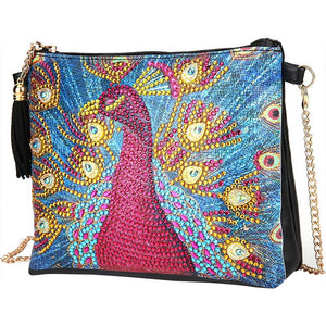 Tas Diamond Painting Rode Pauw