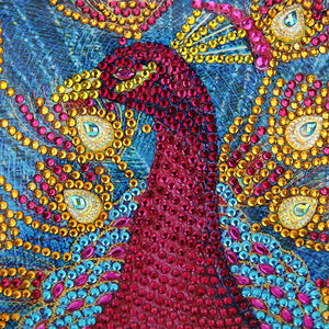 Tas Diamond Painting Rode Pauw