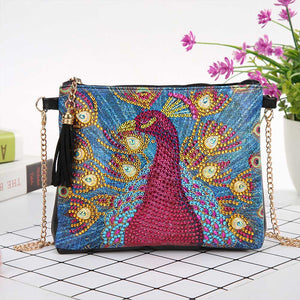 Tas Diamond Painting Rode Pauw