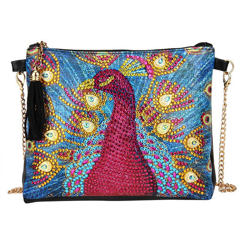 Tas Diamond Painting Rode Pauw