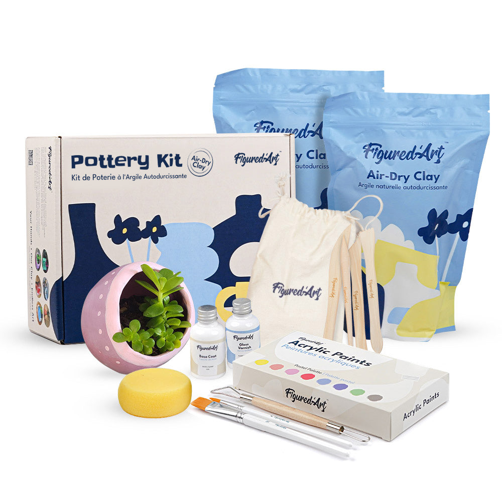 Pottenbakset met Zelfhardende Klei voor Keramiek