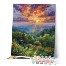 Afbeelding in Gallery-weergave laden, Schilderen op Nummer - Beer en zonsondergang