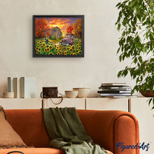 Afbeelding in Gallery-weergave laden, Schilderen op Nummer - Zonnebloemen voor de schuur