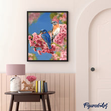 Afbeelding in Gallery-weergave laden, Schilderen op Nummer - Blauw vogelpaar