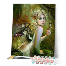 Afbeelding in Gallery-weergave laden, Schilderen op Nummer Gouden fee Figured'Art gemiddeld nieuwkomers dieren vlinders dames
