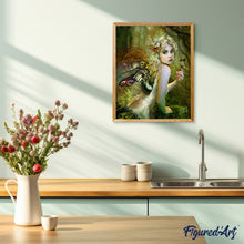 Afbeelding in Gallery-weergave laden, Schilderen op Nummer Gouden fee Figured'Art gemiddeld nieuwkomers dieren vlinders dames