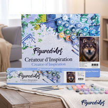 Afbeelding in Gallery-weergave laden, Schilderen op Nummer Wolfshoofd Figured'Art gemiddeld nieuwkomers dieren wolven