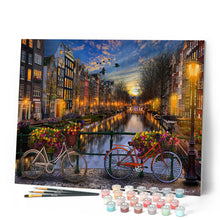 Afbeelding in Gallery-weergave laden, Schilderen op Nummer Kanaal in Amsterdam Figured'Art gevorderd nieuwkomers steden landschappen