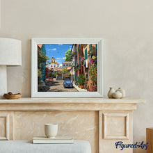 Afbeelding in Gallery-weergave laden, Schilderen op Nummer Steegje en 2 CV Figured'Art gemiddeld nieuwkomers steden landschappen