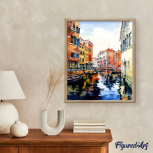 Afbeelding in Gallery-weergave laden, Schilderen op Nummer Venetië aquarel Figured'Art gemiddeld nieuwkomers steden landschappen