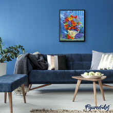 Afbeelding in Gallery-weergave laden, Schilderen op Nummer Oranje en paars boeket Figured'Art gemiddeld nieuwkomers bloemen