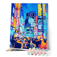 Afbeelding in Gallery-weergave laden, Schilderen op Nummer Tokyo Shibuya Figured'Art gemiddeld nieuwkomers steden landschappen