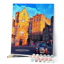 Afbeelding in Gallery-weergave laden, Schilderen op Nummer Edinburgh Straat Figured'Art gemiddeld nieuwkomers steden landschappen auto's en motoren
