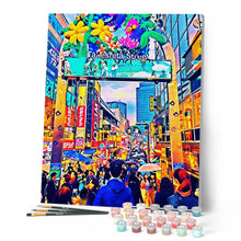 Afbeelding in Gallery-weergave laden, Schilderen op Nummer Tokyo Harajuku Figured'Art gevorderd nieuwkomers steden landschappen