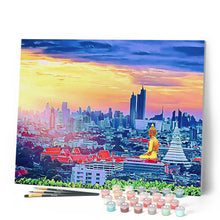 Afbeelding in Gallery-weergave laden, Schilderen op Nummer Boeddha Bangkok Figured'Art gemiddeld nieuwkomers steden landschappen